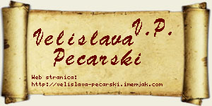 Velislava Pecarski vizit kartica